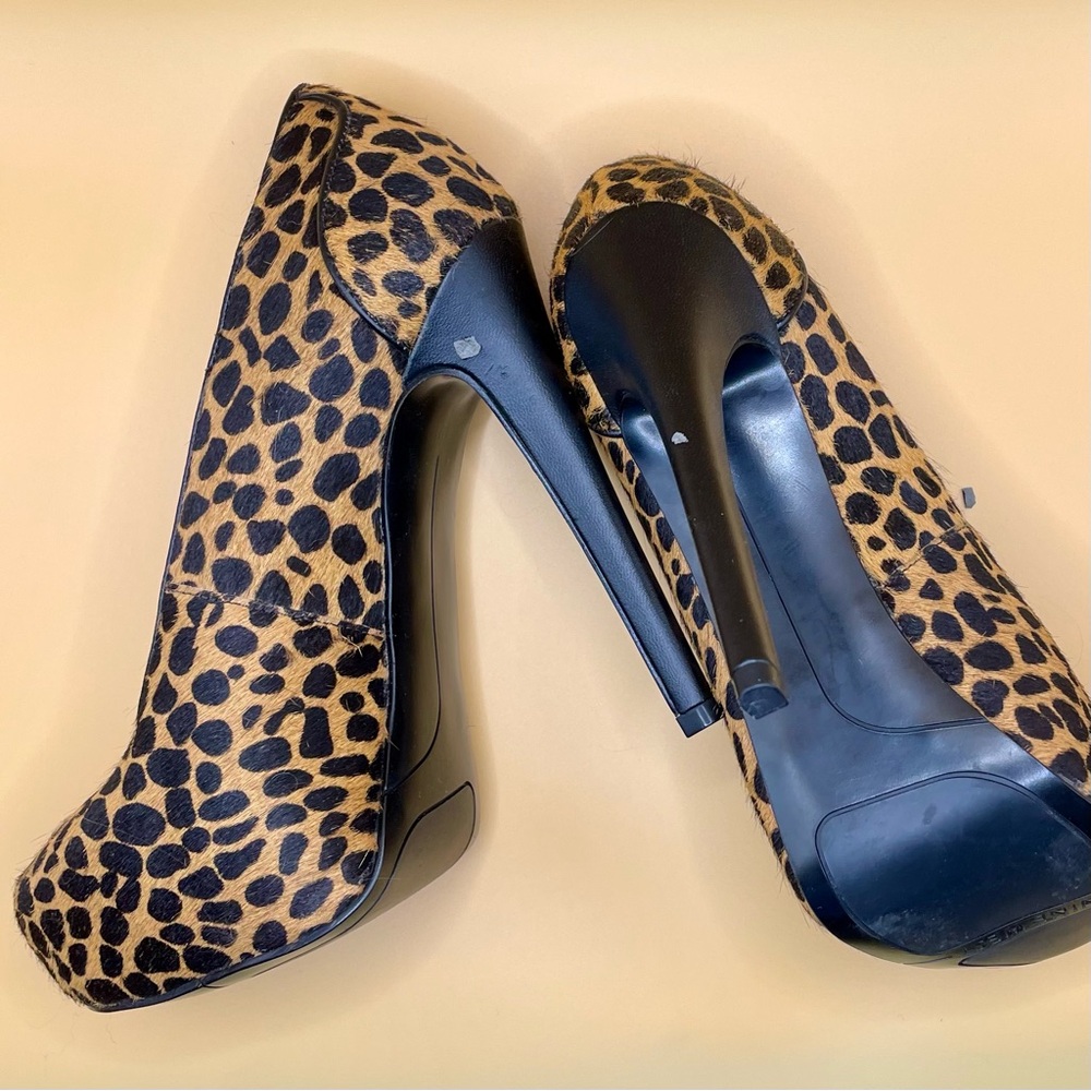 Nine West Aldusa Cheetah Print Hidden Platform Sky High Stiletto Pumps 5M NWB - Picture 14 of 14